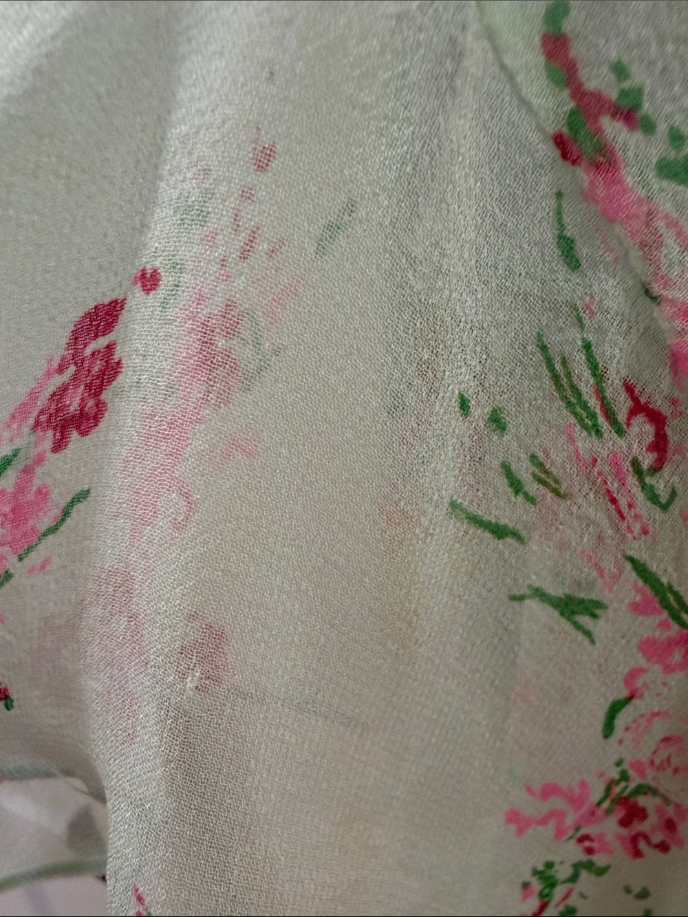 Vintage Abercrombie & Fitch Y2K Floral Ruffle Skirt 100% Silk - Picture 10 of 15